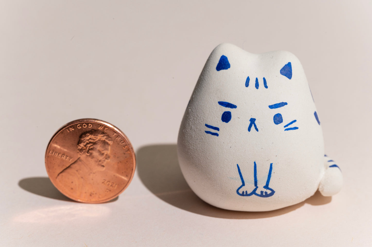 Nico the Cat - Hand Made Clay Sculpture