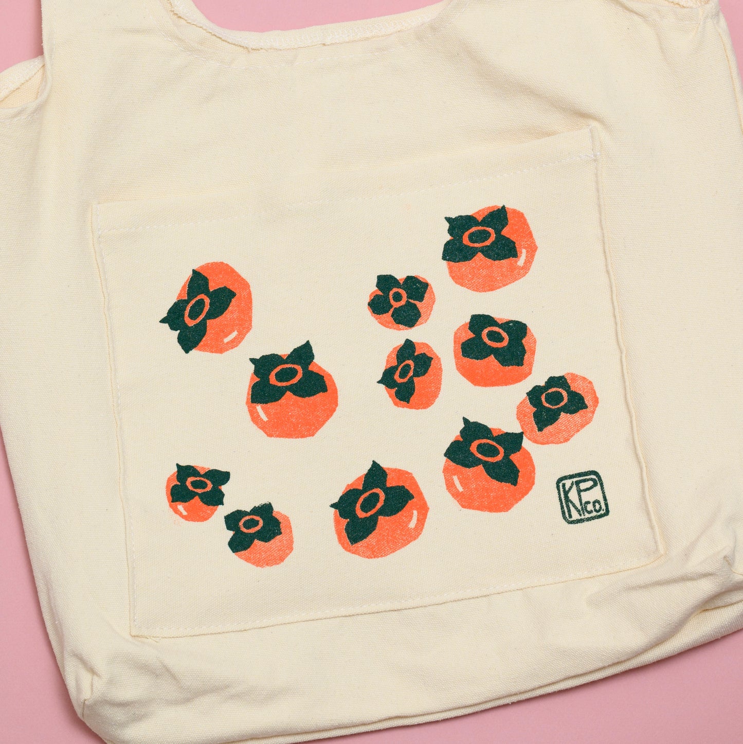 Persimmon Screen Printed Tote Bag V2
