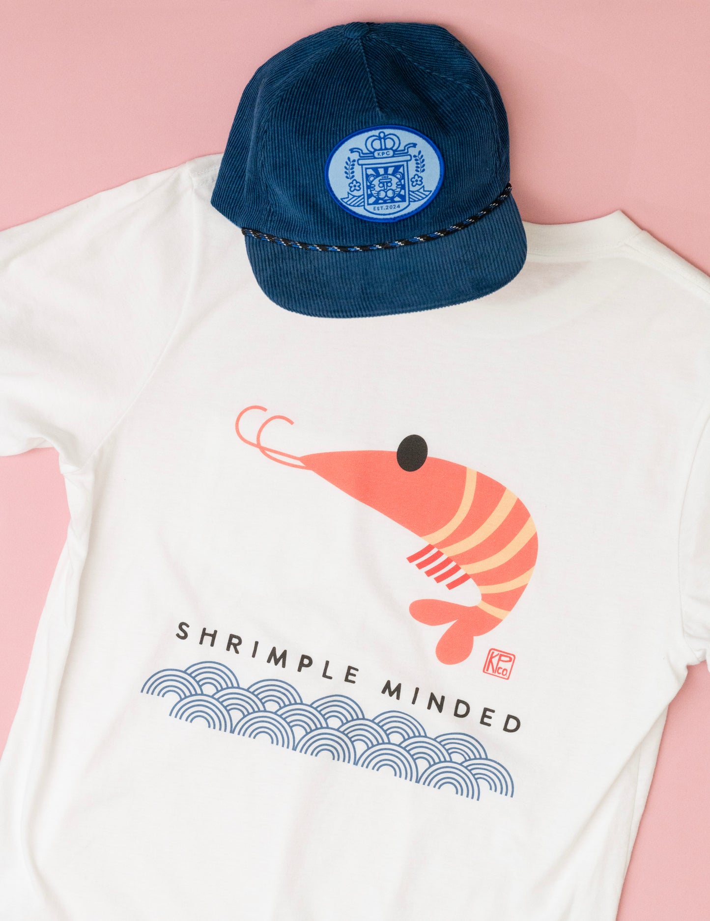 Shrimple Minded Unisex Pocket Tee - White