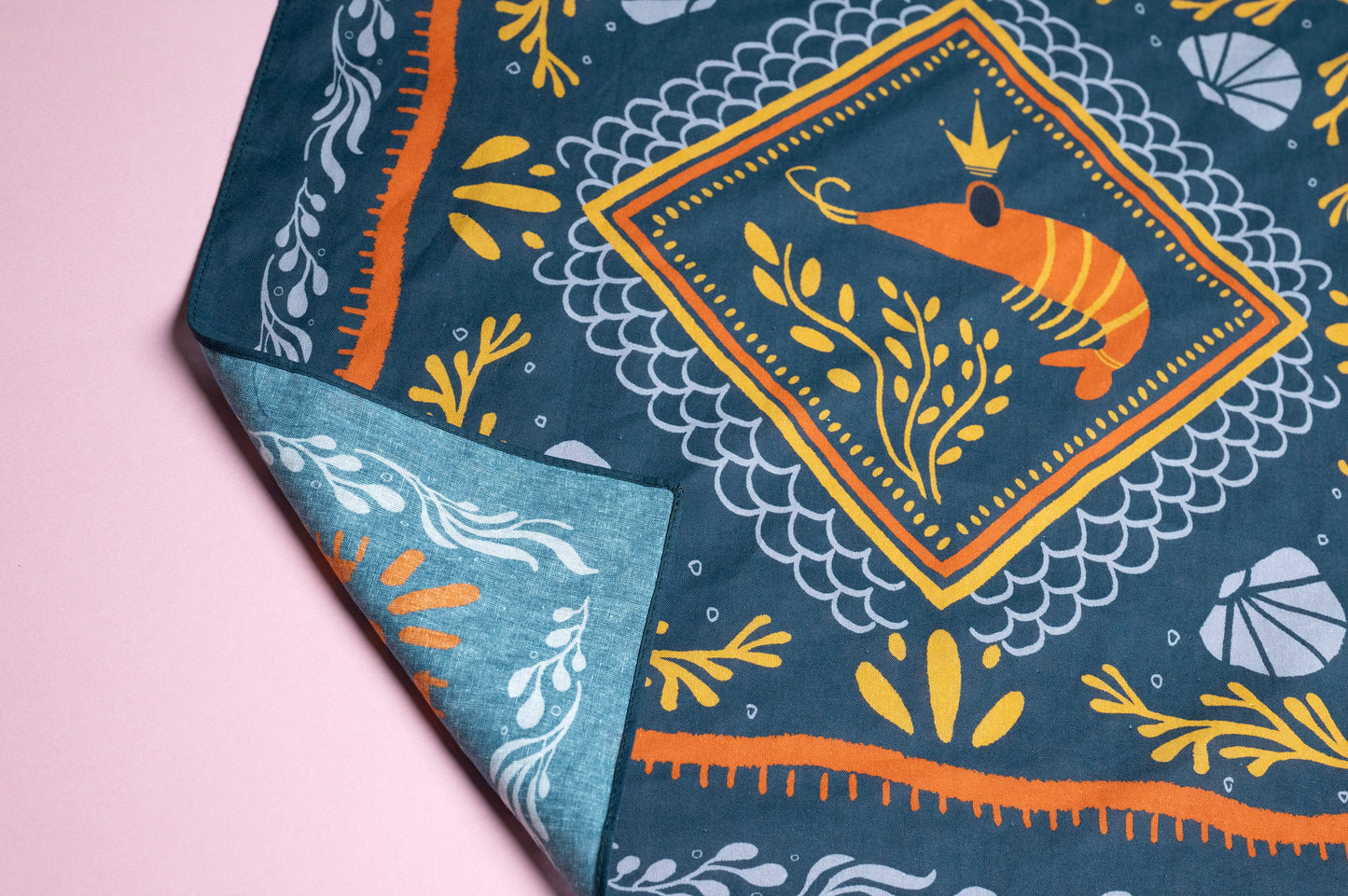 King Shrimp Cotton Bandana
