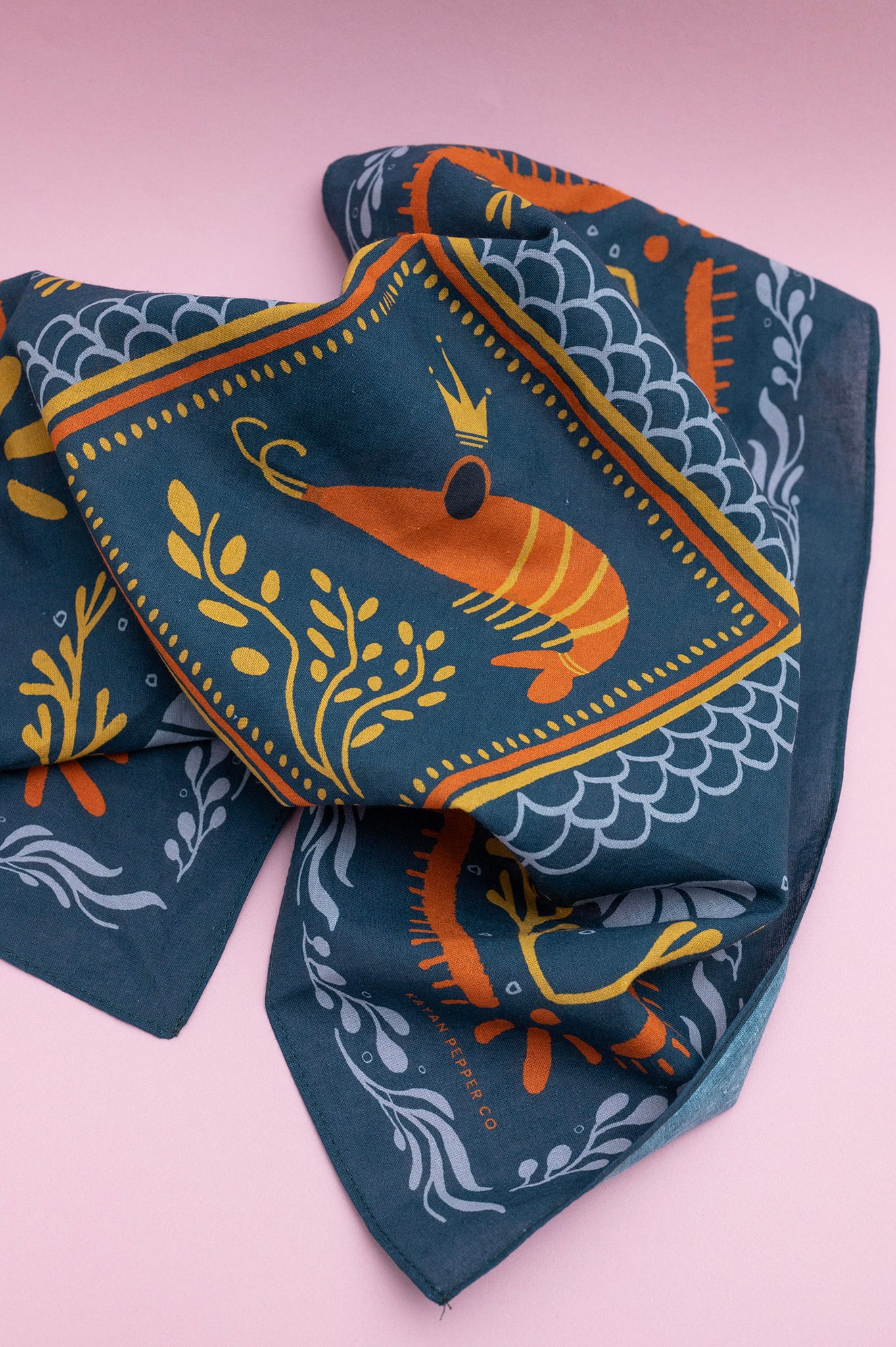 King Shrimp Cotton Bandana