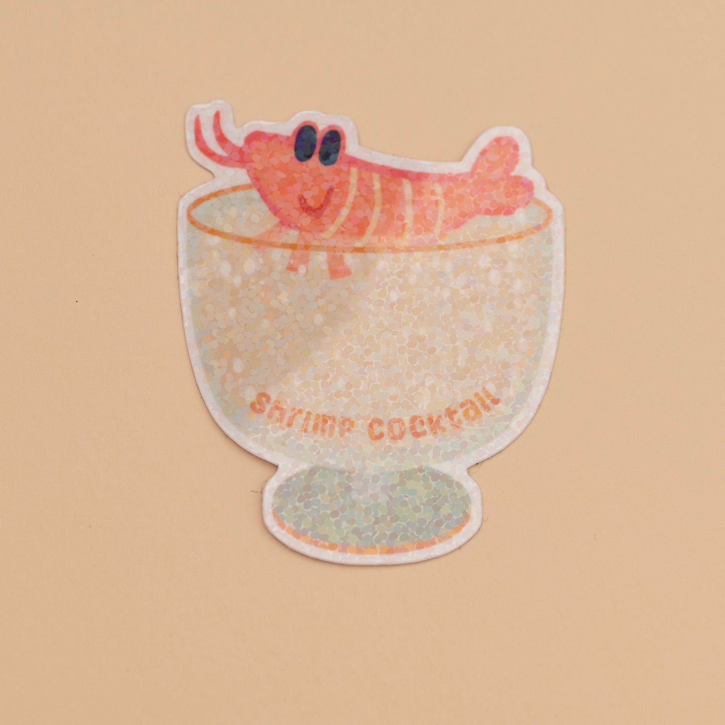 Shrimp Cocktail Vinyl Sticker - Sparkle