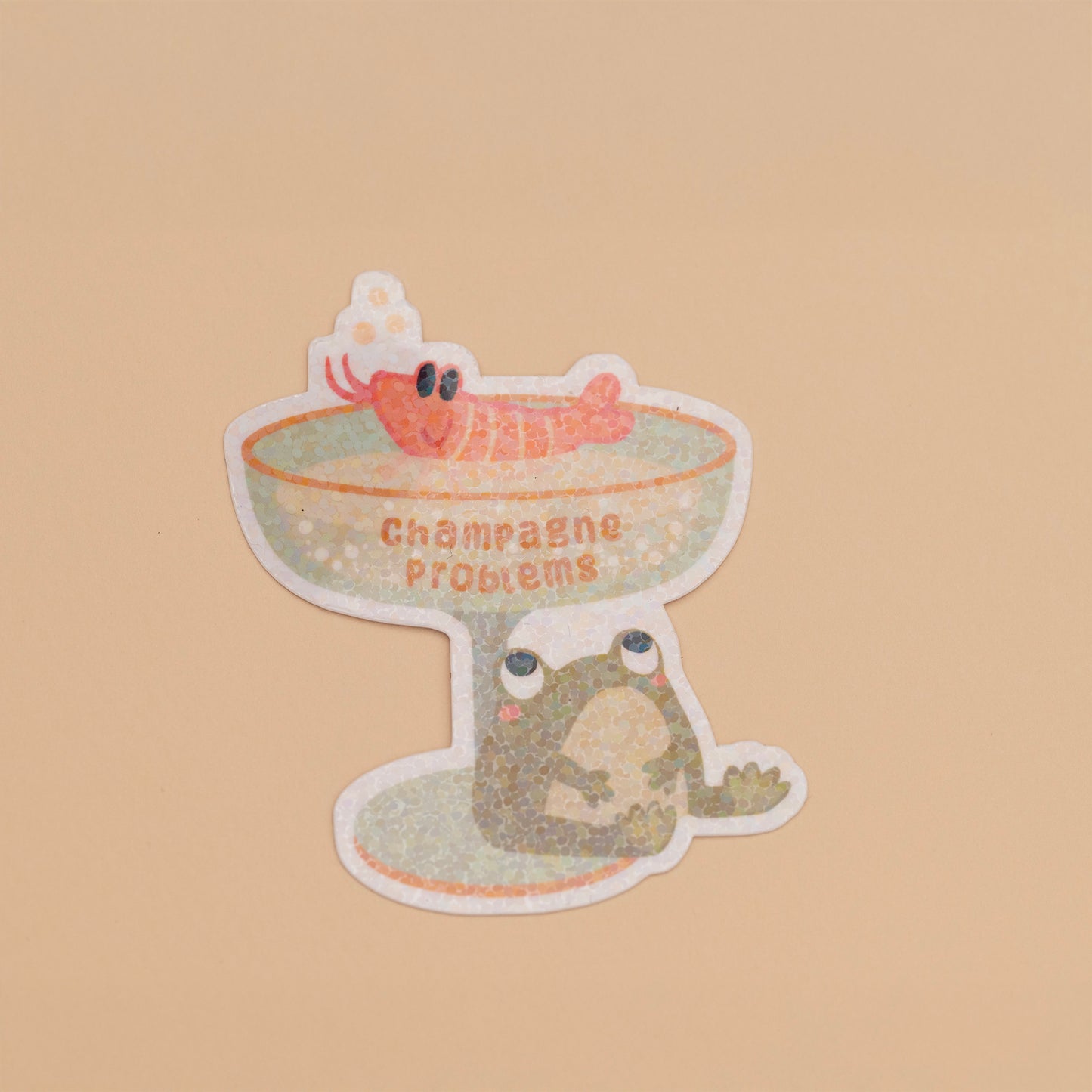 Champagne Problems Vinyl Sticker - Sparkle