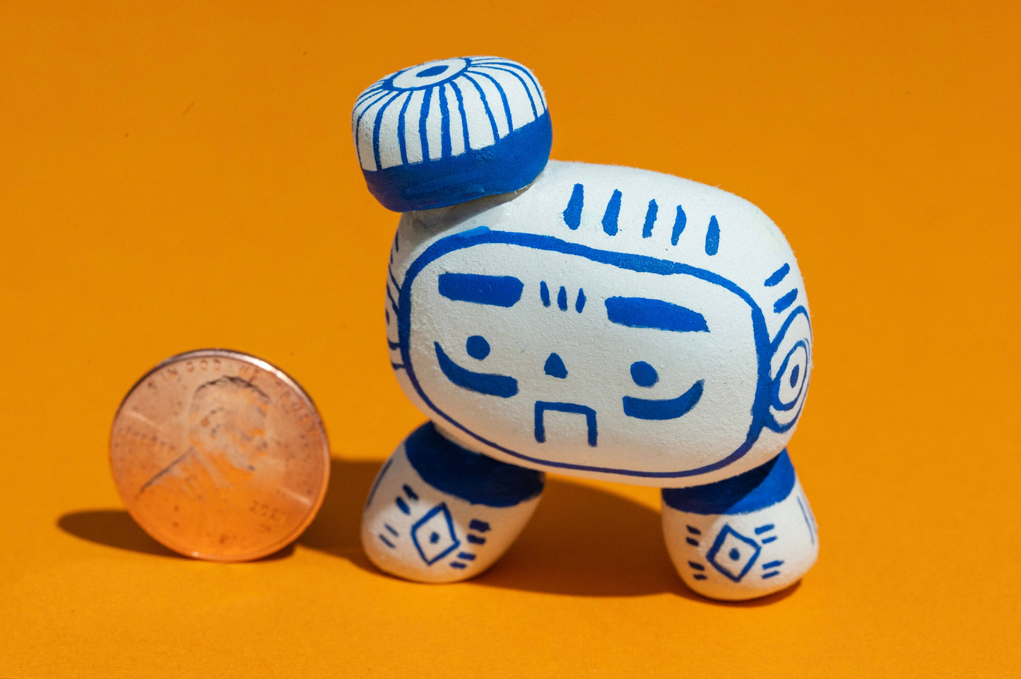 Blue Oni - Hand Made Clay Sculpture
