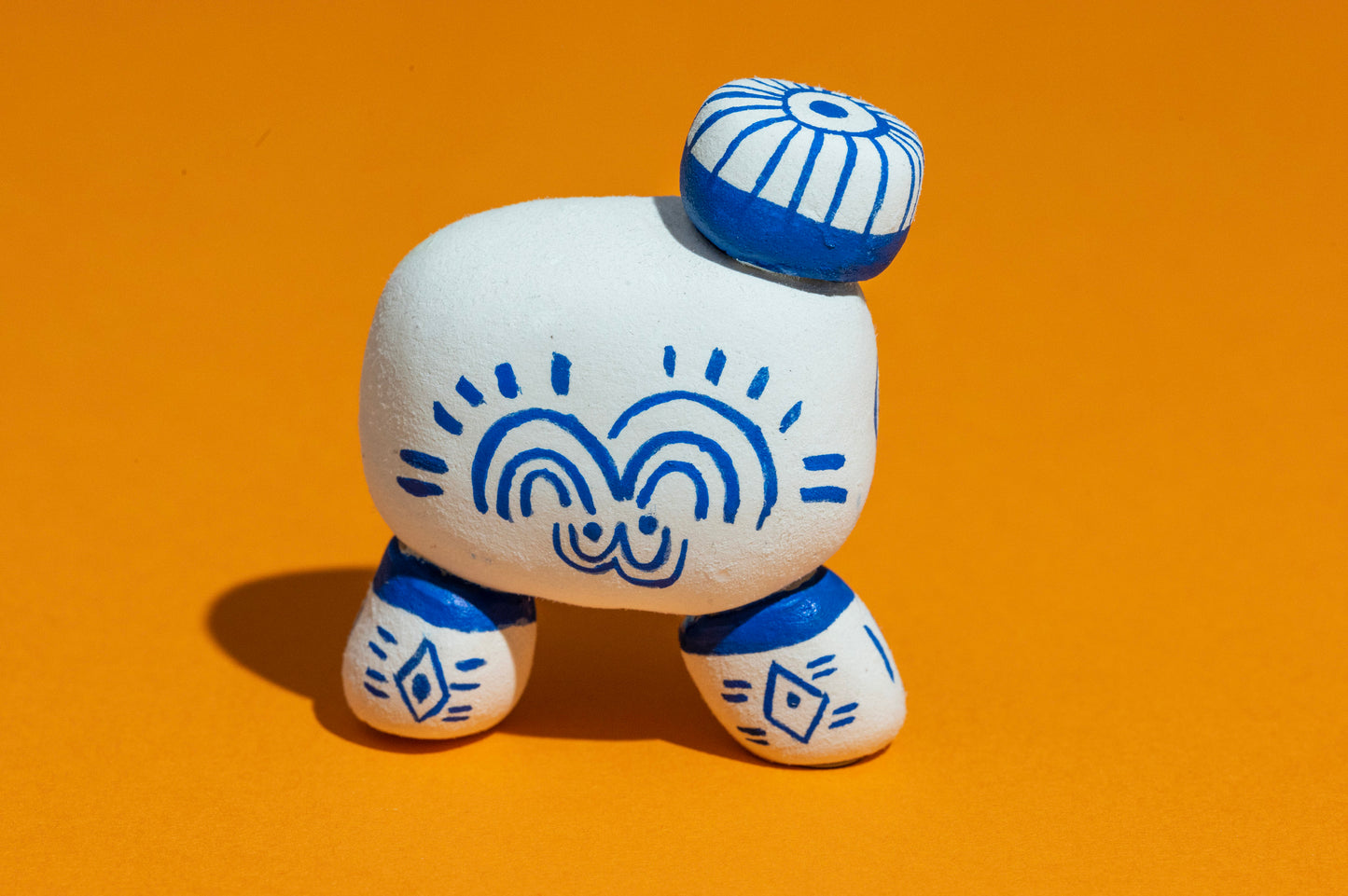 Blue Oni - Hand Made Clay Sculpture