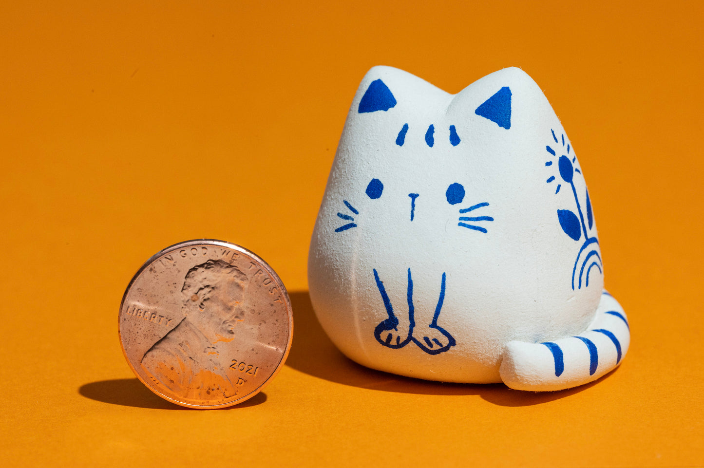Knox the Cat - Hand Made Clay Sculpture