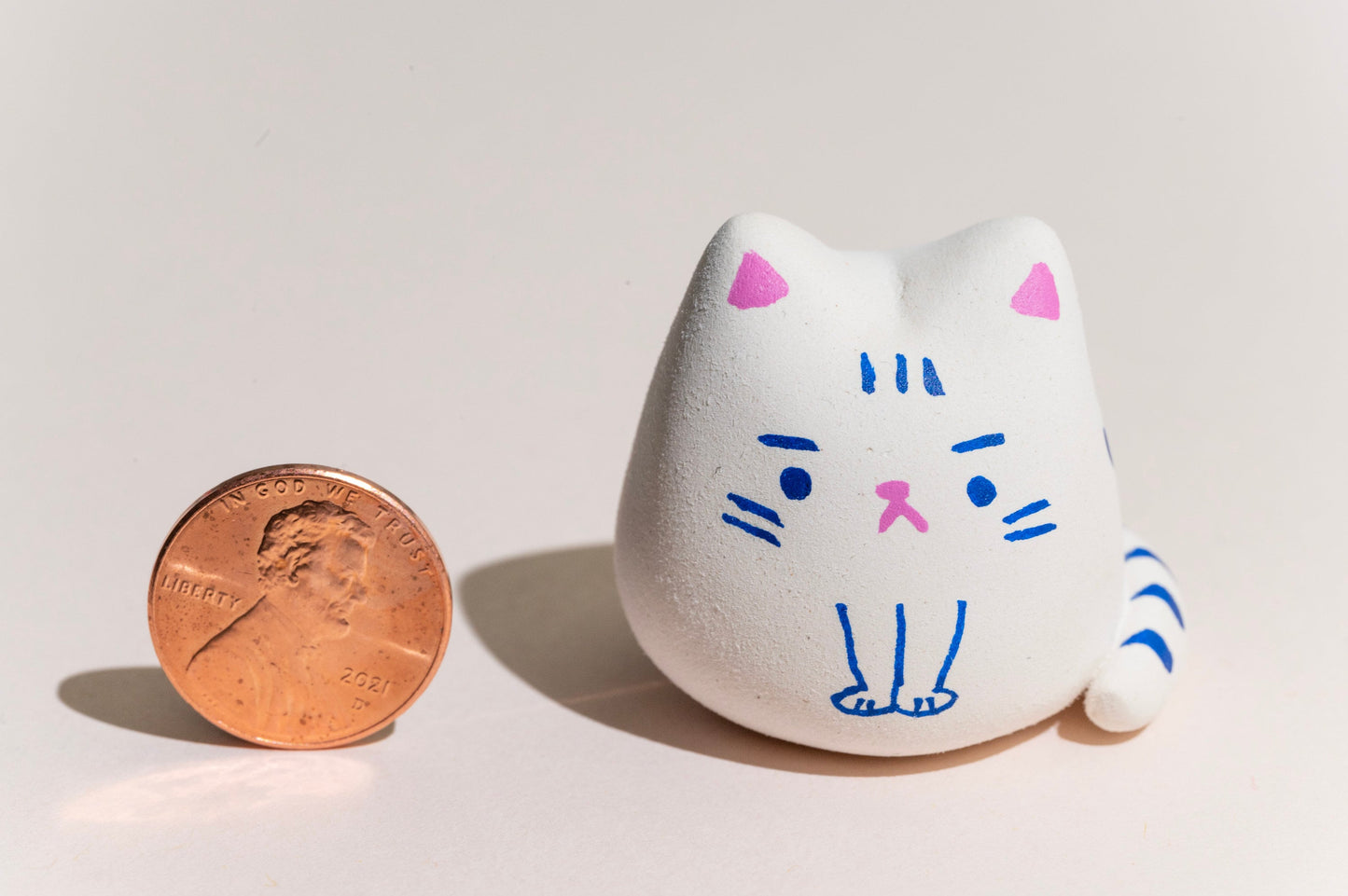 Emilio the Cat - Hand Made Clay Sculpture