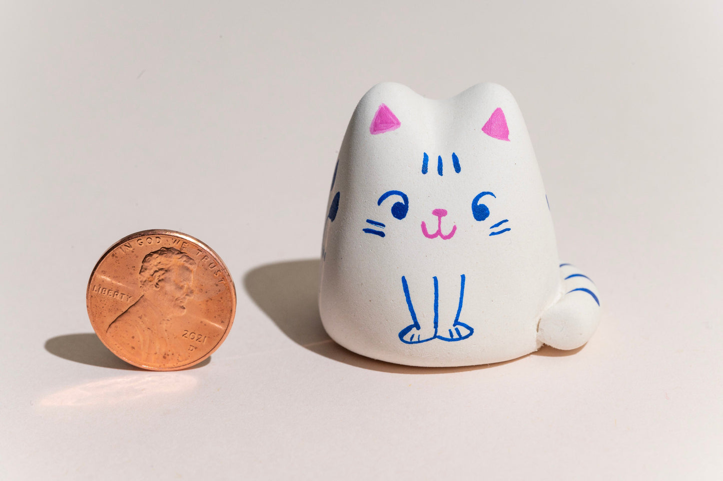 Silvio the Cat - Hand Made Clay Sculpture