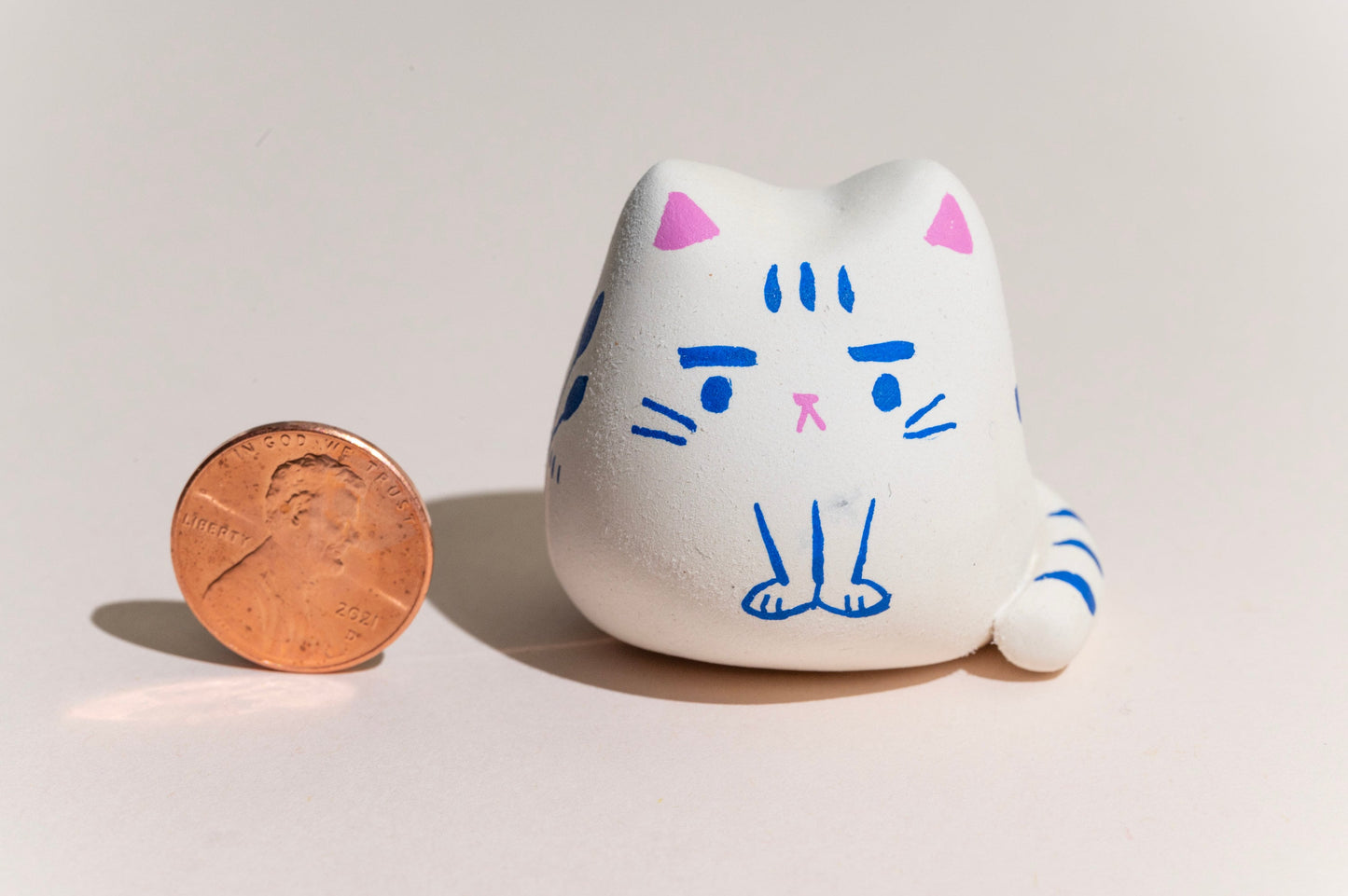 Percy the Cat II - Hand Made Clay Sculpture