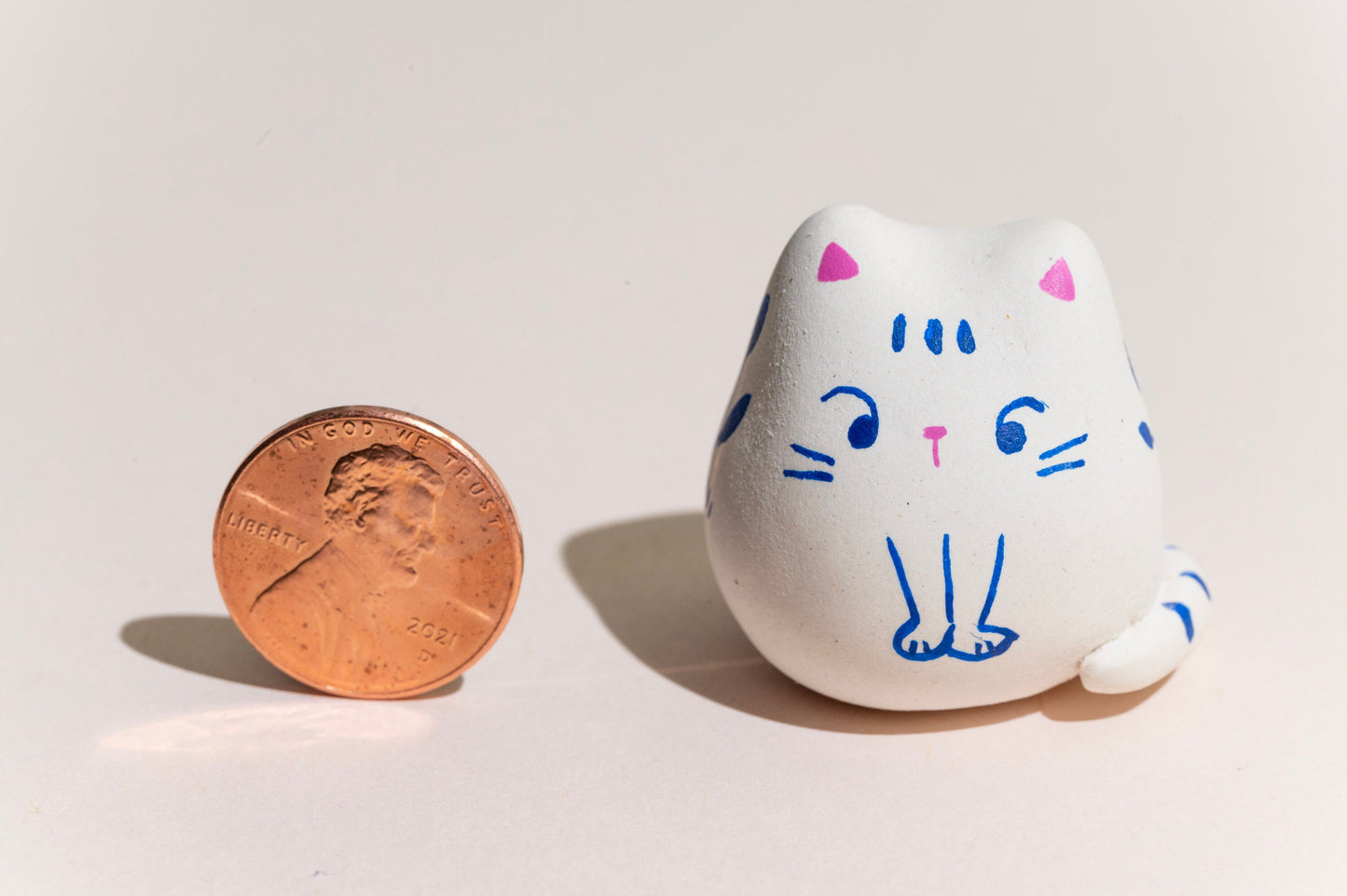 Julio the Cat - Hand Made Clay Sculpture