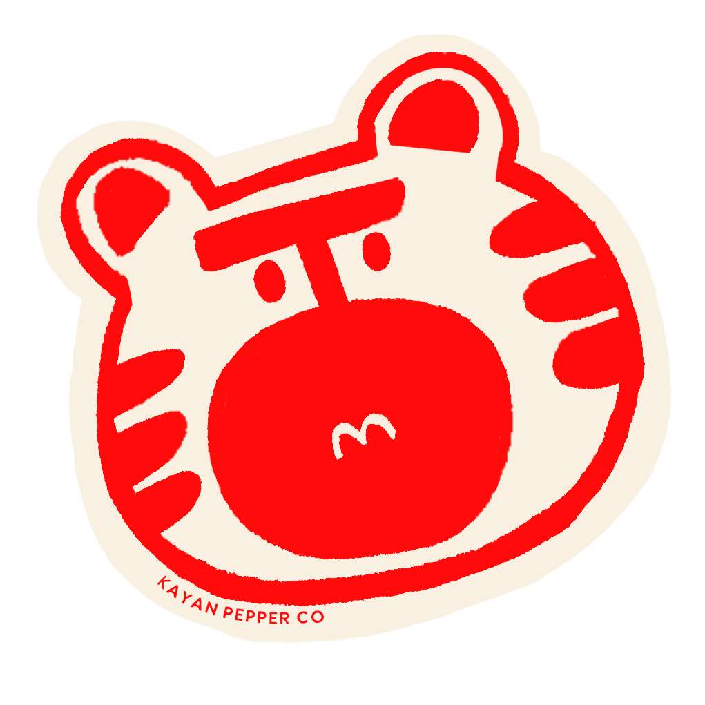 Kayan the Tiger Logo Sticker