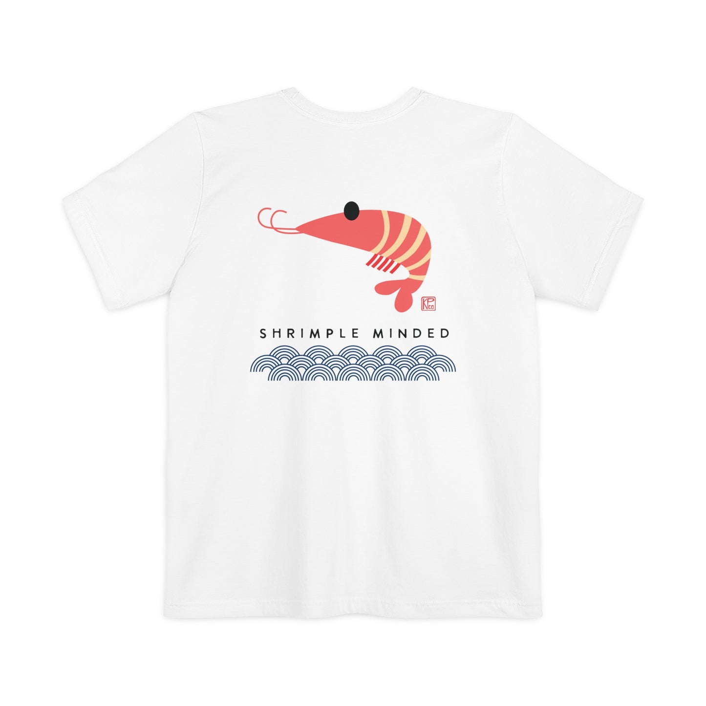 Shrimple Minded Unisex Pocket Tee - White