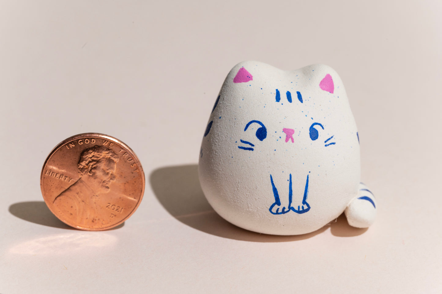 Luca the Cat - Hand Made Clay Sculpture