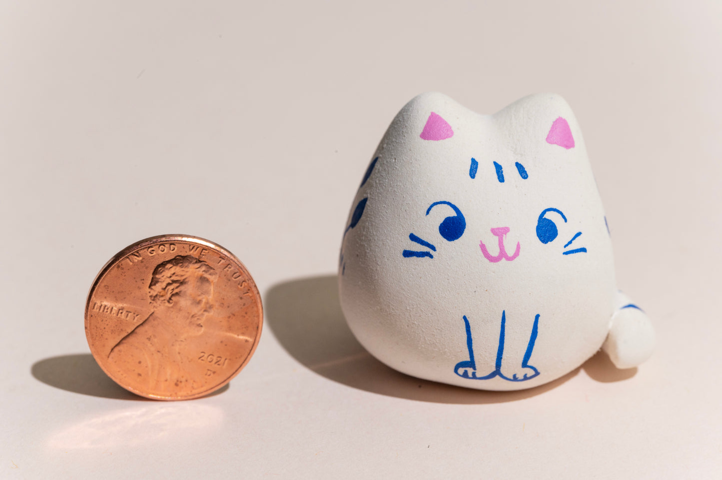 Emma the Cat - Hand Made Clay Sculpture