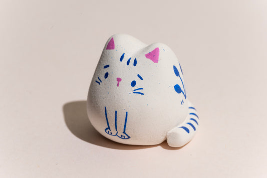 Donna the Cat - Hand Made Clay Sculpture