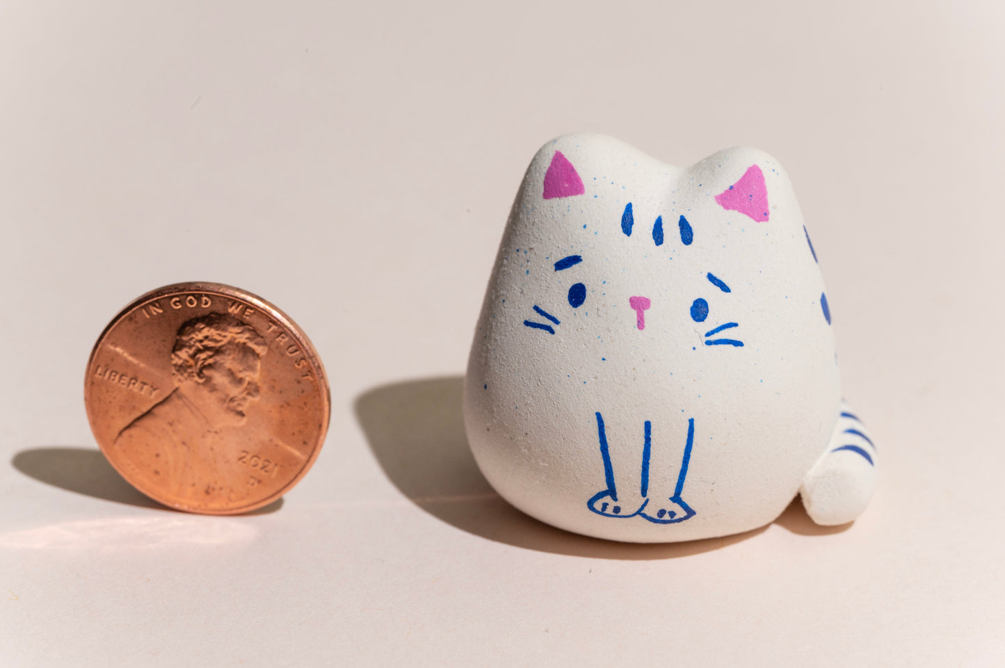 Donna the Cat - Hand Made Clay Sculpture