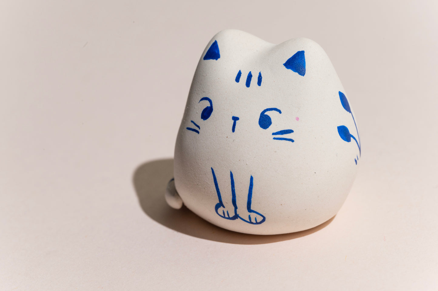 Mateo the Cat - Hand Made Clay Sculpture