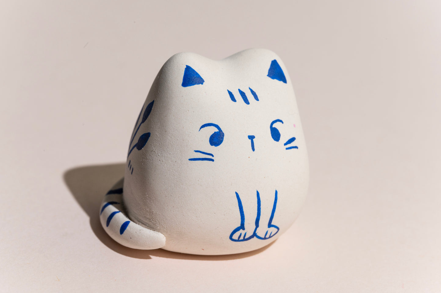 Mateo the Cat - Hand Made Clay Sculpture