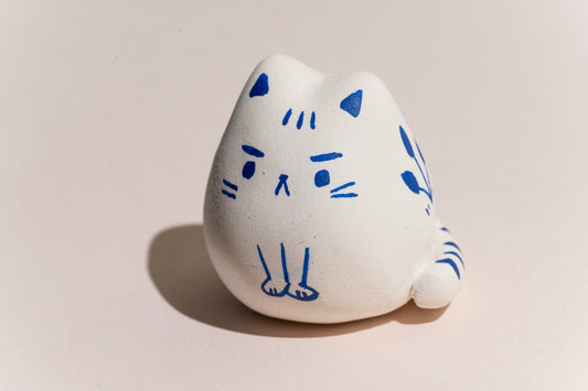 Nico the Cat - Hand Made Clay Sculpture