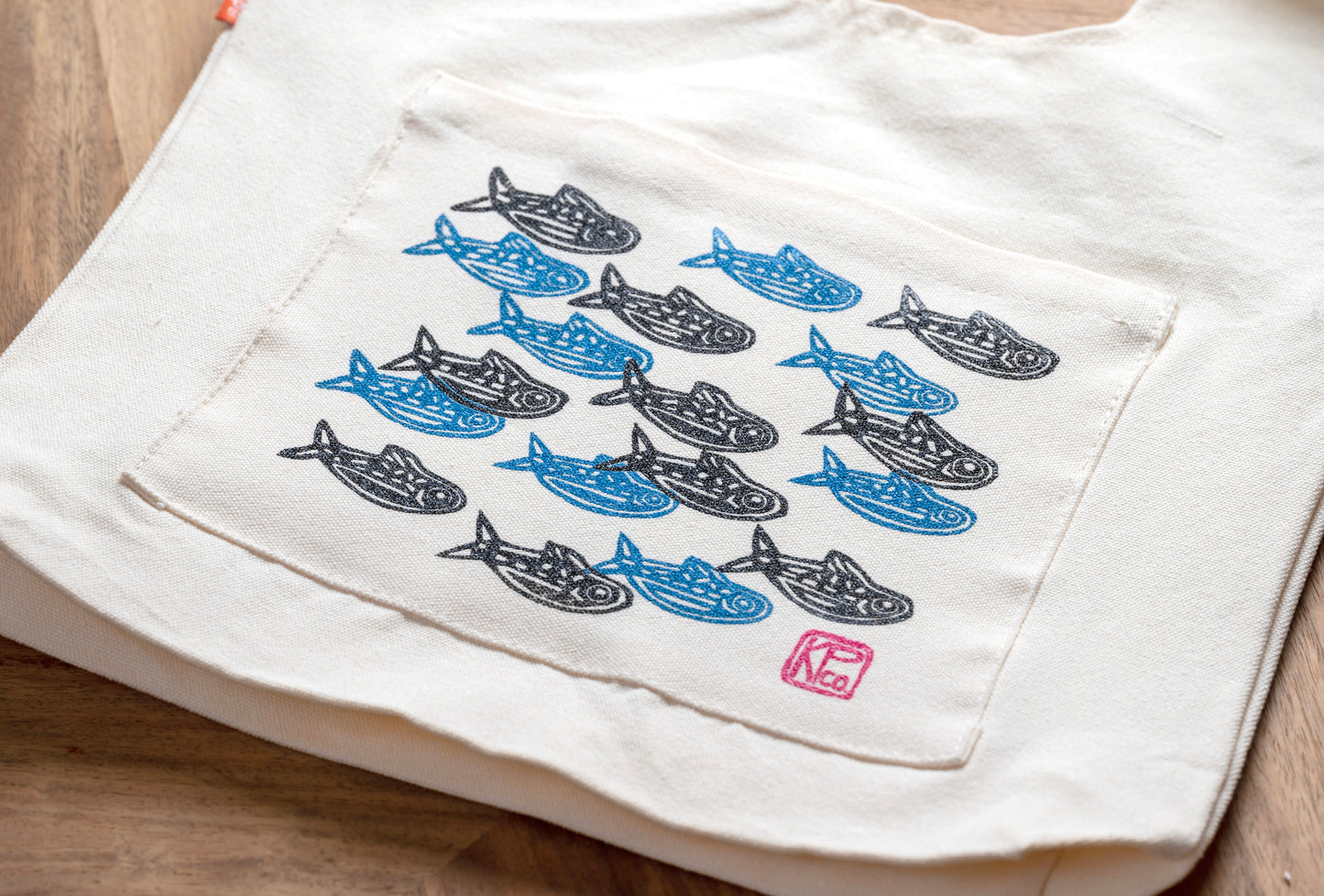 School of Fish Screen Printed Tote Bag