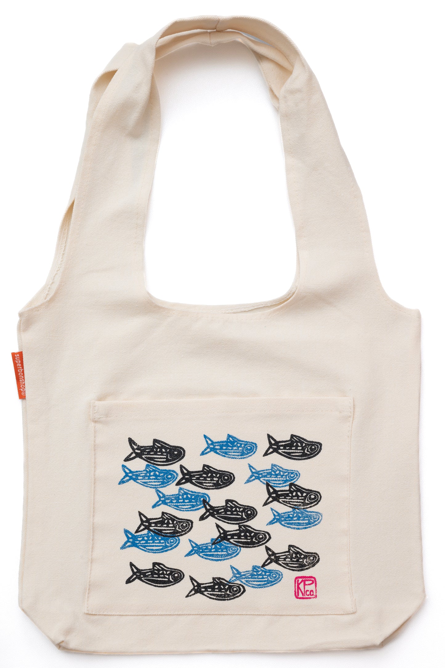 School of Fish Screen Printed Tote Bag