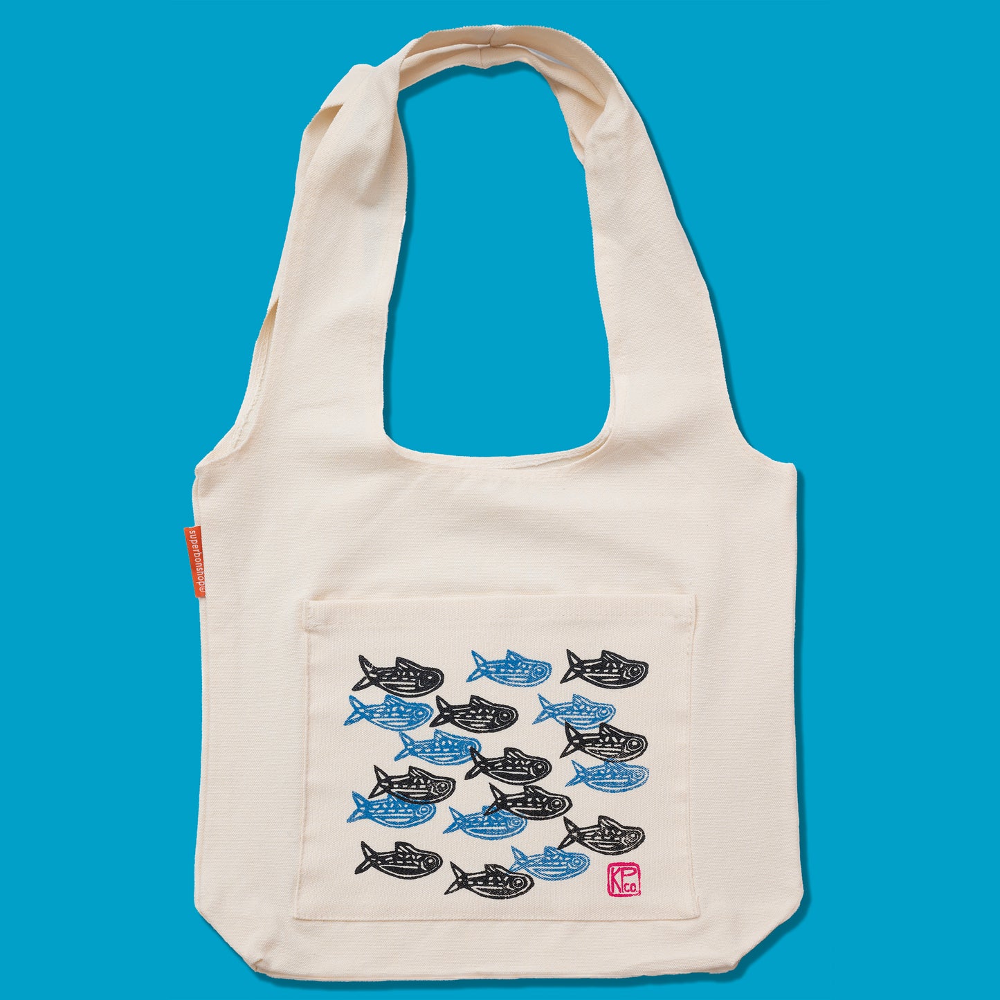 School of Fish Screen Printed Tote Bag