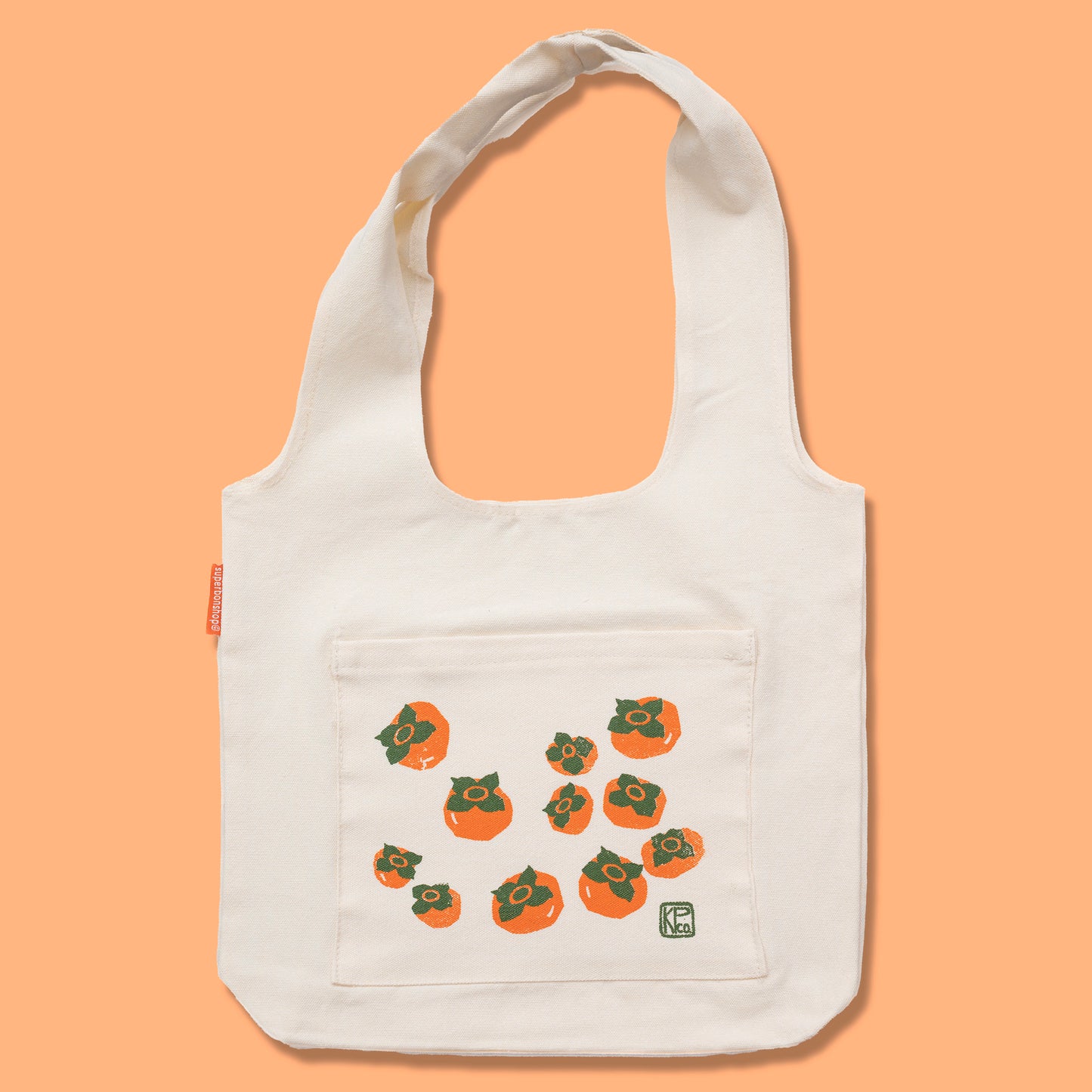 Persimmon Screen Printed Tote Bag