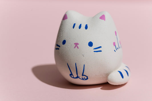 Inari the Cat - Hand Made Clay Sculpture