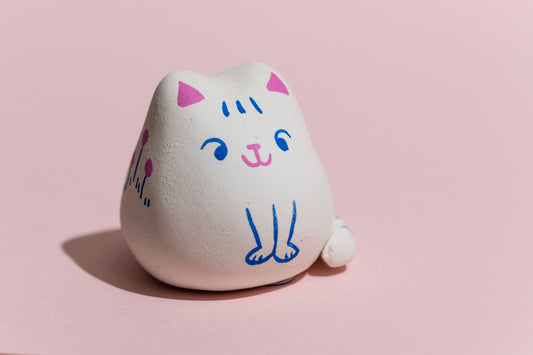 Kotaro the Cat - Hand Made Clay Sculpture