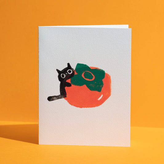 Persimmon Lover Block Printed Card