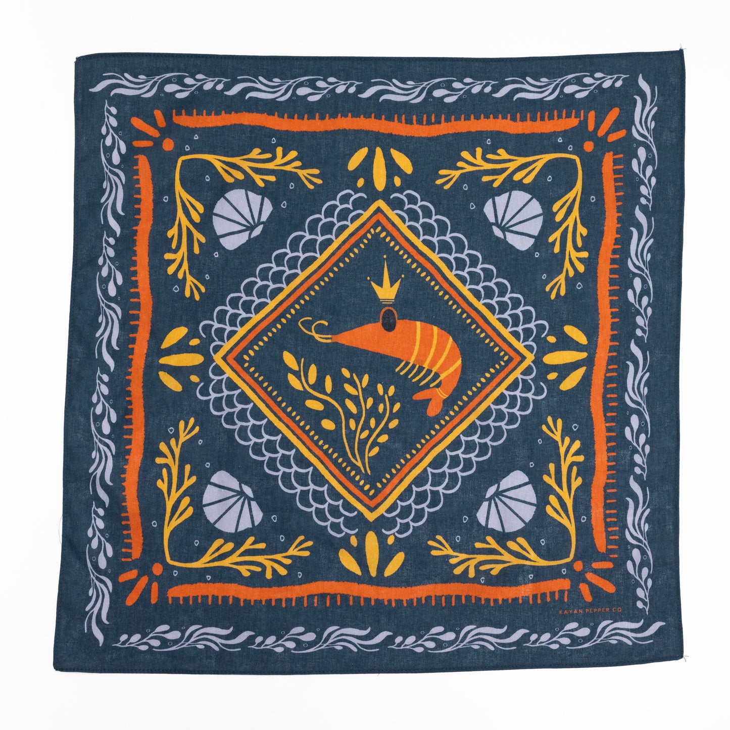 King Shrimp Cotton Bandana