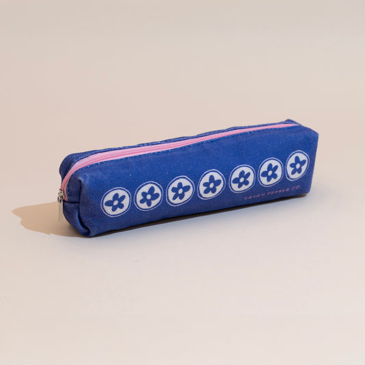 Flower Pencil Case - Vintage Purple