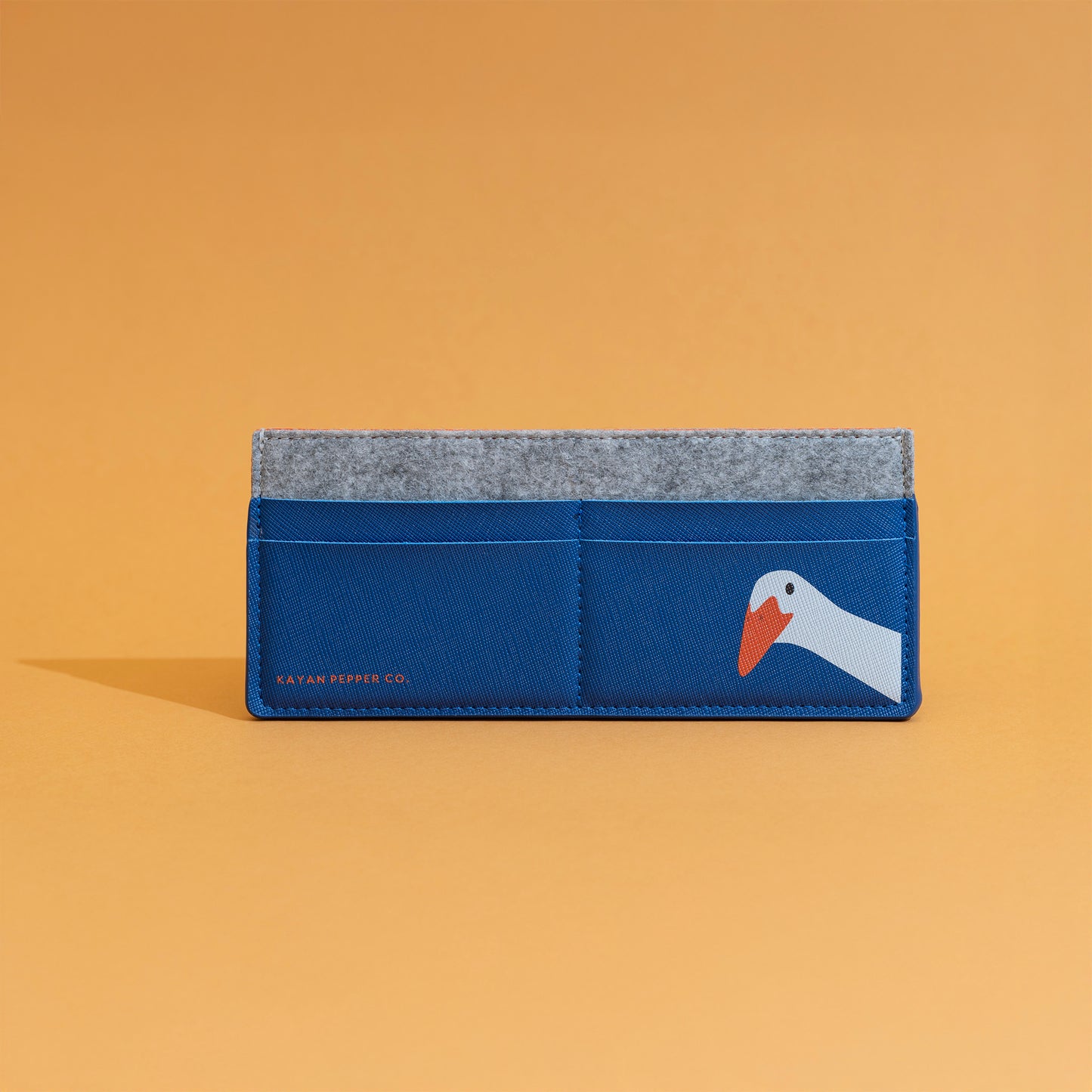Ornery Goose - Saffiano Leather and Felt Wallet