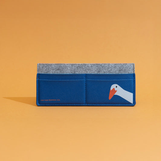 Ornery Goose - Saffiano Leather and Felt Wallet