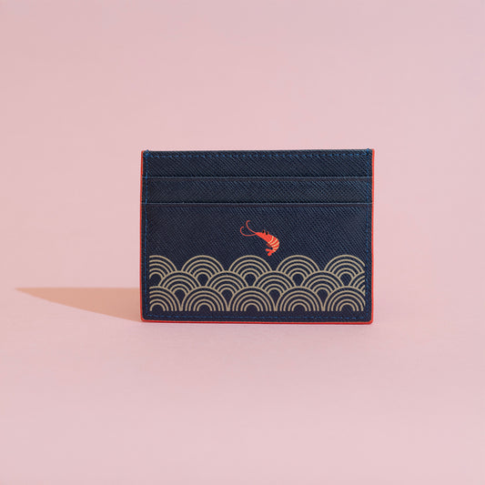 Shrimp at Sea - Saffiano Leather Card Holder