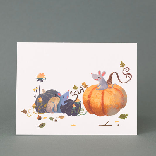 Fall Mouse - Greeting Card