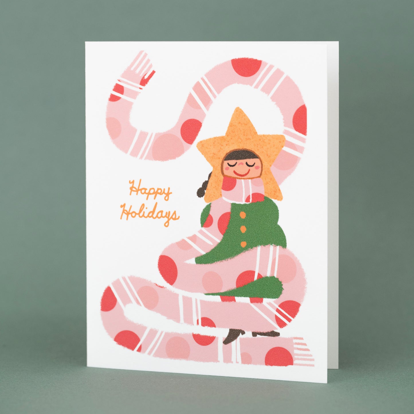 Holiday Scarf - Greeting Card