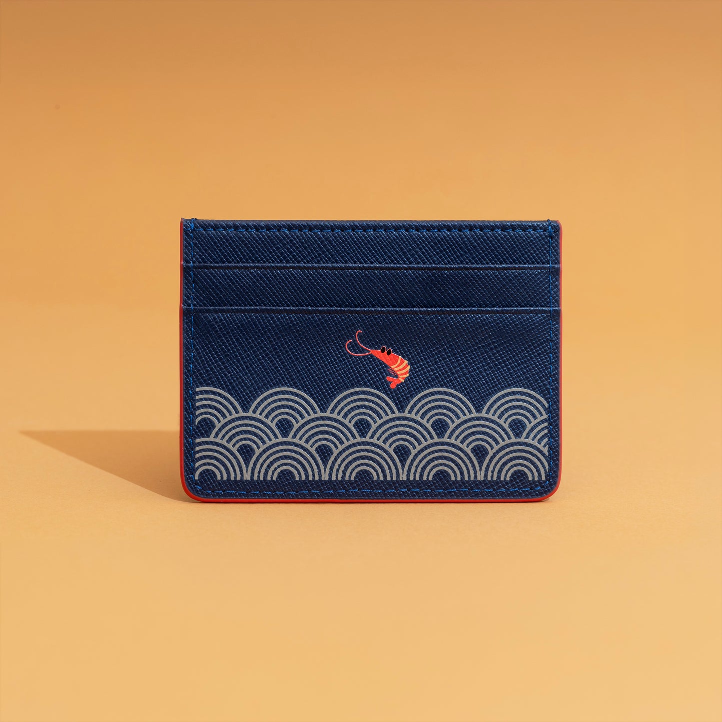 Shrimp at Sea - Saffiano Leather Card Holder