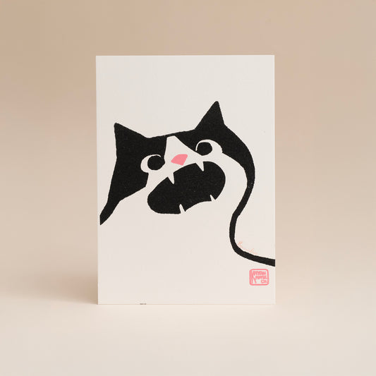 Existential Crisis Cat - 5x7" Mini Screen Print