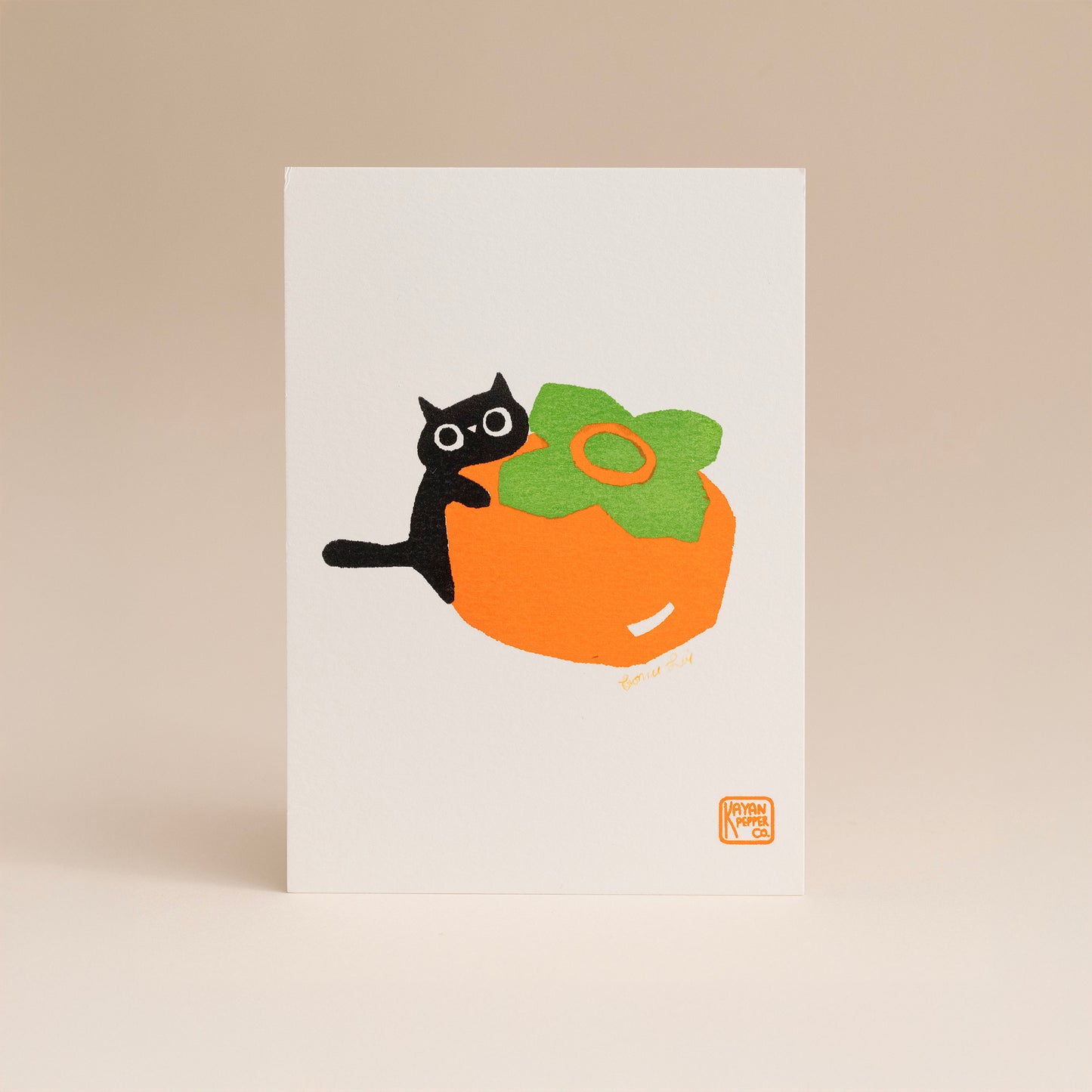 Persimmon Lover 5x7" Mini Screen Print