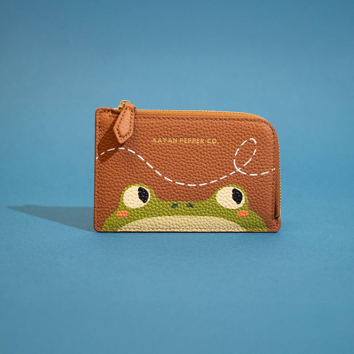 Toad Leather Zip Wallet - Golden Brown