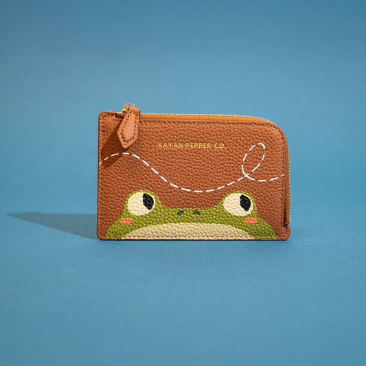 Toad Leather Zip Wallet - Golden Brown