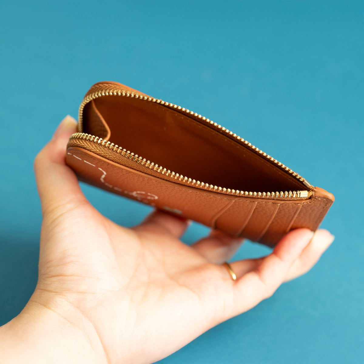 Toad Leather Zip Wallet - Golden Brown