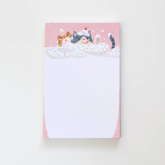 Whipped Cream Cat Notepad