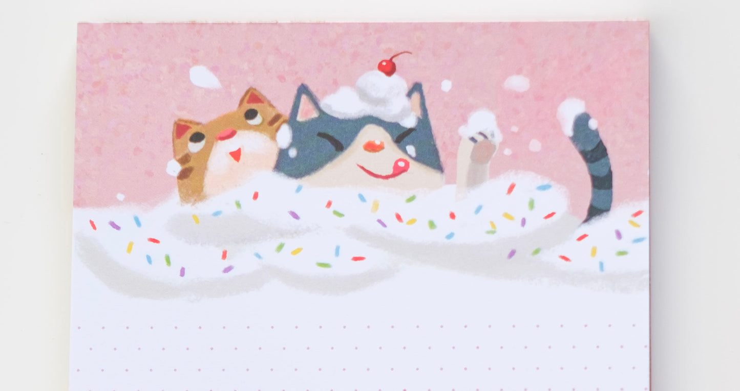 Whipped Cream Cat Notepad