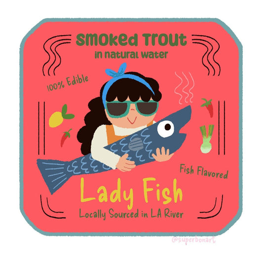 Tinned Fish Lady - Vinyl Sticker