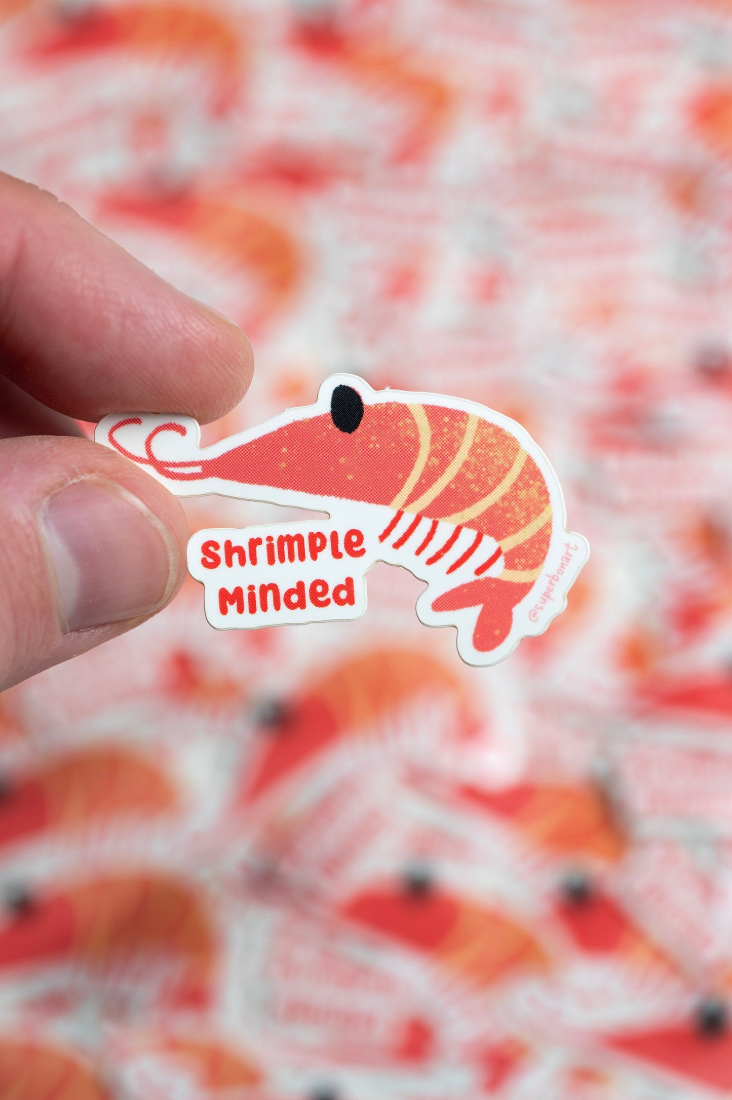 Shrimple Minded - Vinyl Sticker