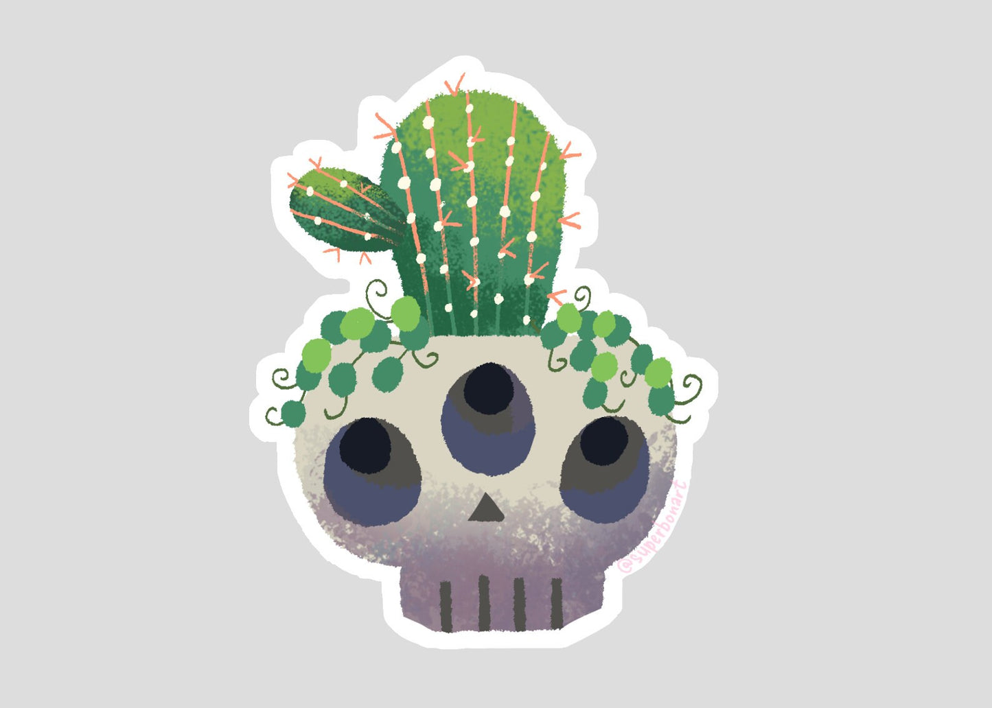 Skull Cactus - Halloween Sticker