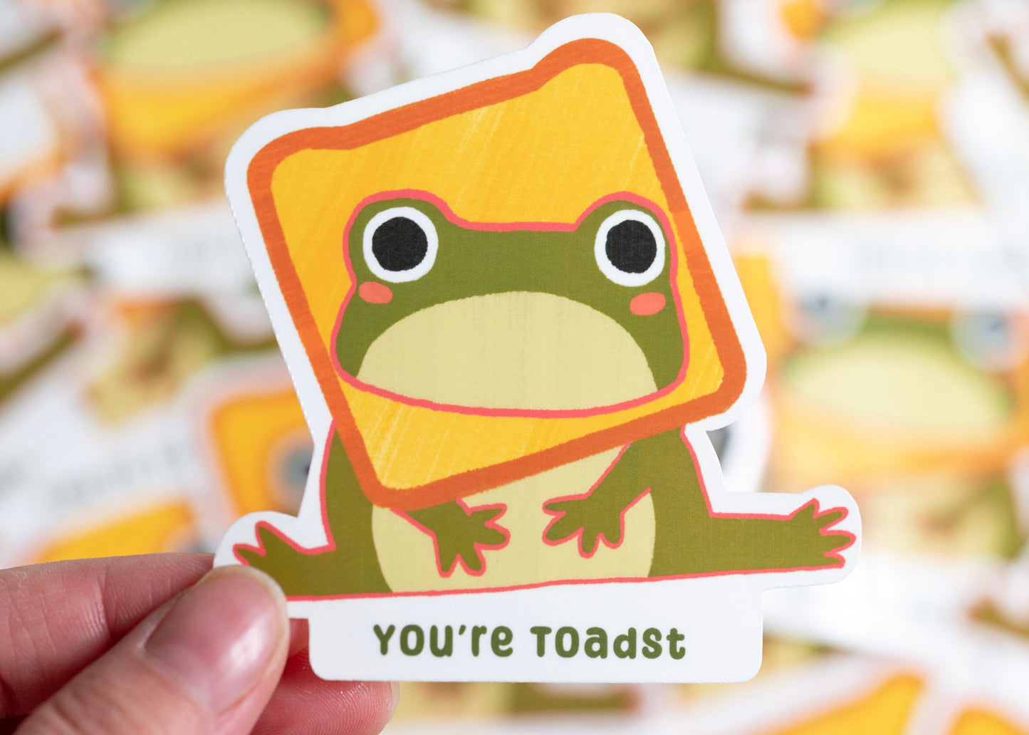 You're Toadst Vinyl Sticker - Cute Toad with a Taste for Vengeance