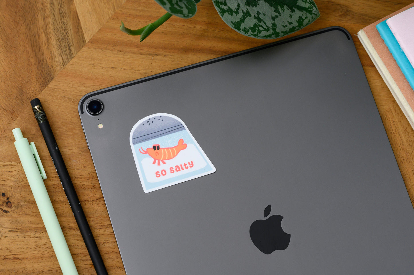 So Salty - Cute Angry Shrimp Vinyl Sticker